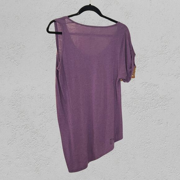 Vintage I’OCAN Purple Asymmetrical Tee Korean Minimalist - Picture 3 of 4